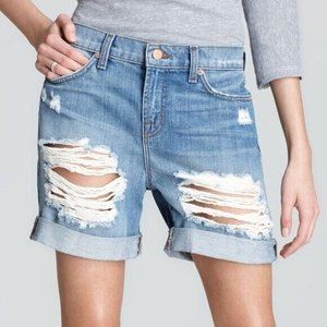 J Brand Shorts Sz 25 Euphoria Distressed Cuffed Denim Jean Shorts